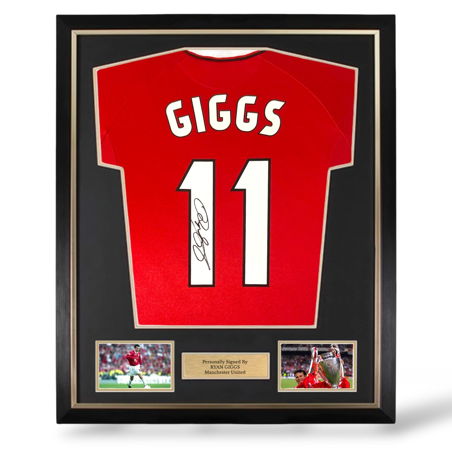 Ryan Giggs Signed Manchester United 1999 Champions League Home Shirt- Deluxe Framed