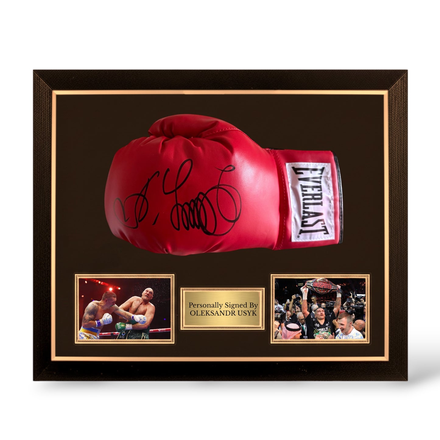 Oleksandr Usyk Signed Everlast Boxing Glove- Deluxe Dome Framed