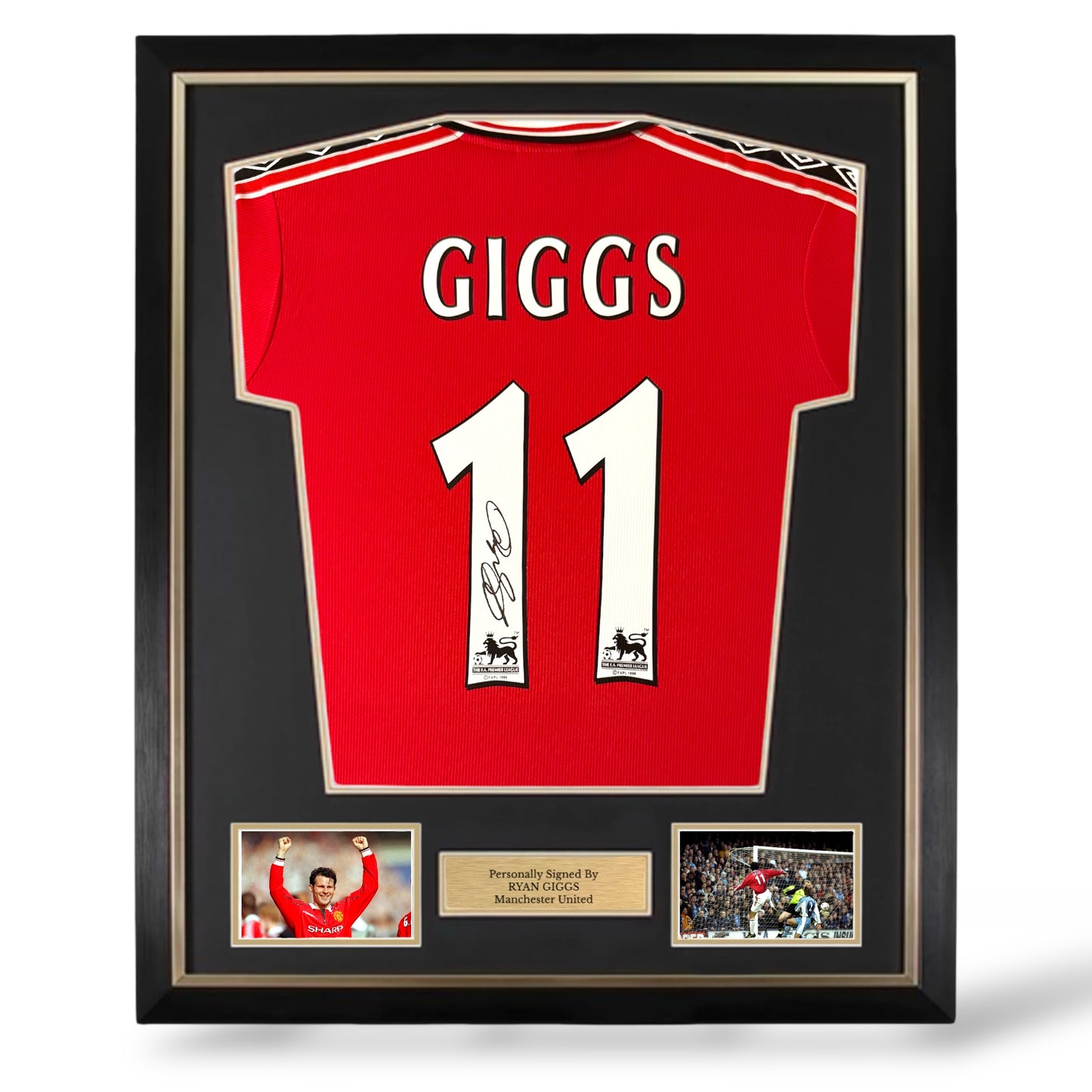 Ryan Giggs Signed Manchester United 1999 Premier League Home Shirt- Deluxe Framed