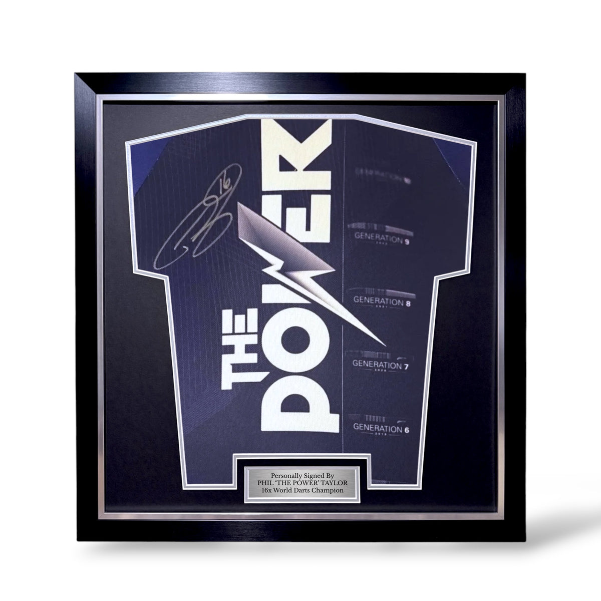 Phil Taylor Signed Official 2024 Target Darts Shirt- Simple Deluxe Framed