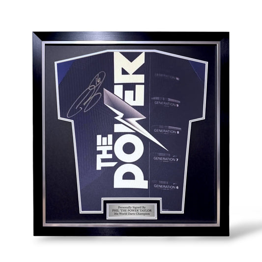 Phil Taylor Signed Official 2024 Target Darts Shirt- Simple Deluxe Framed