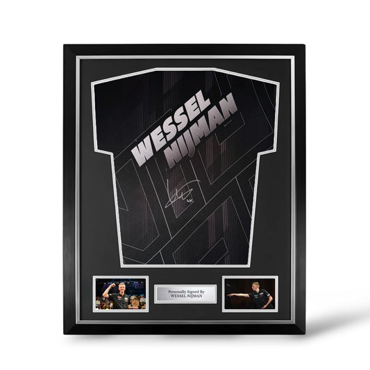 Wessel Nijman Signed Mission Darts Match Issued Shirt- Deluxe Framed
