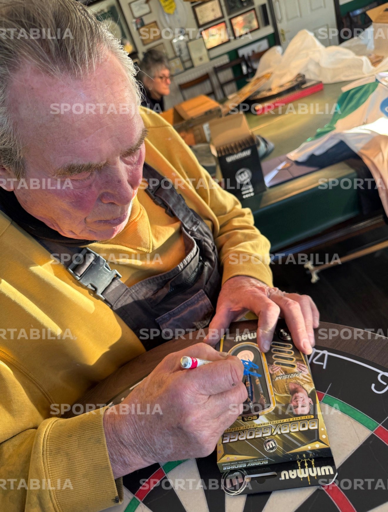 Bobby George Signed Winmau Darts Set