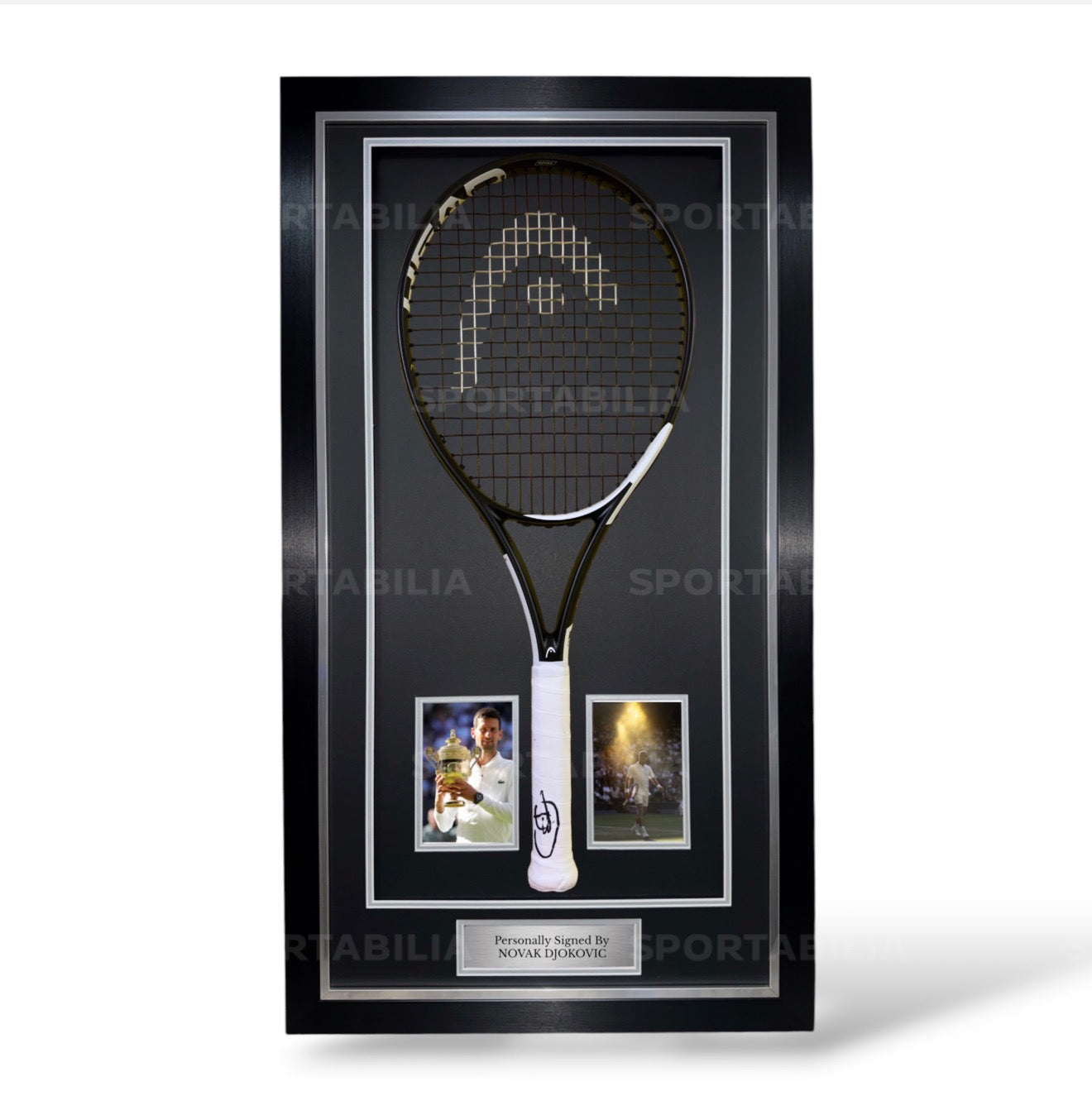 Novak Djokovic Signed Head Speed Tennis Racket- Deluxe Framed