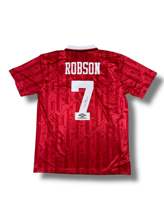 Bryan Robson Signed Manchester United 1992-1994 Home Shirt