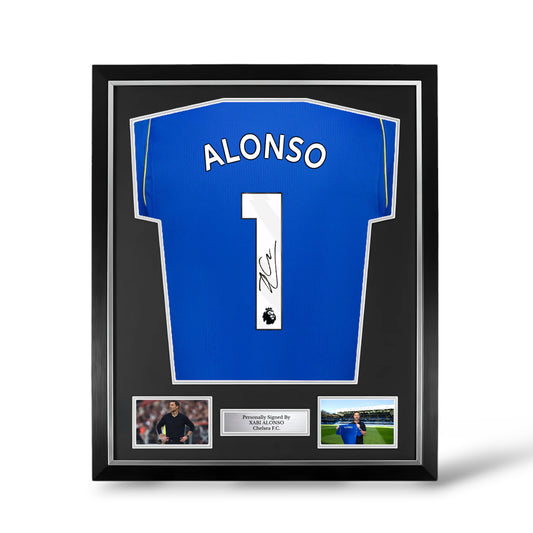 Xabi Alonso Signed Chelsea 2026/27 Home Shirt- Deluxe Framed