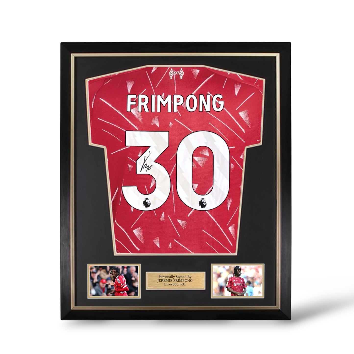 Jeremie Frimpong Signed Liverpool 2026/27 Home Shirt- Deluxe Framed