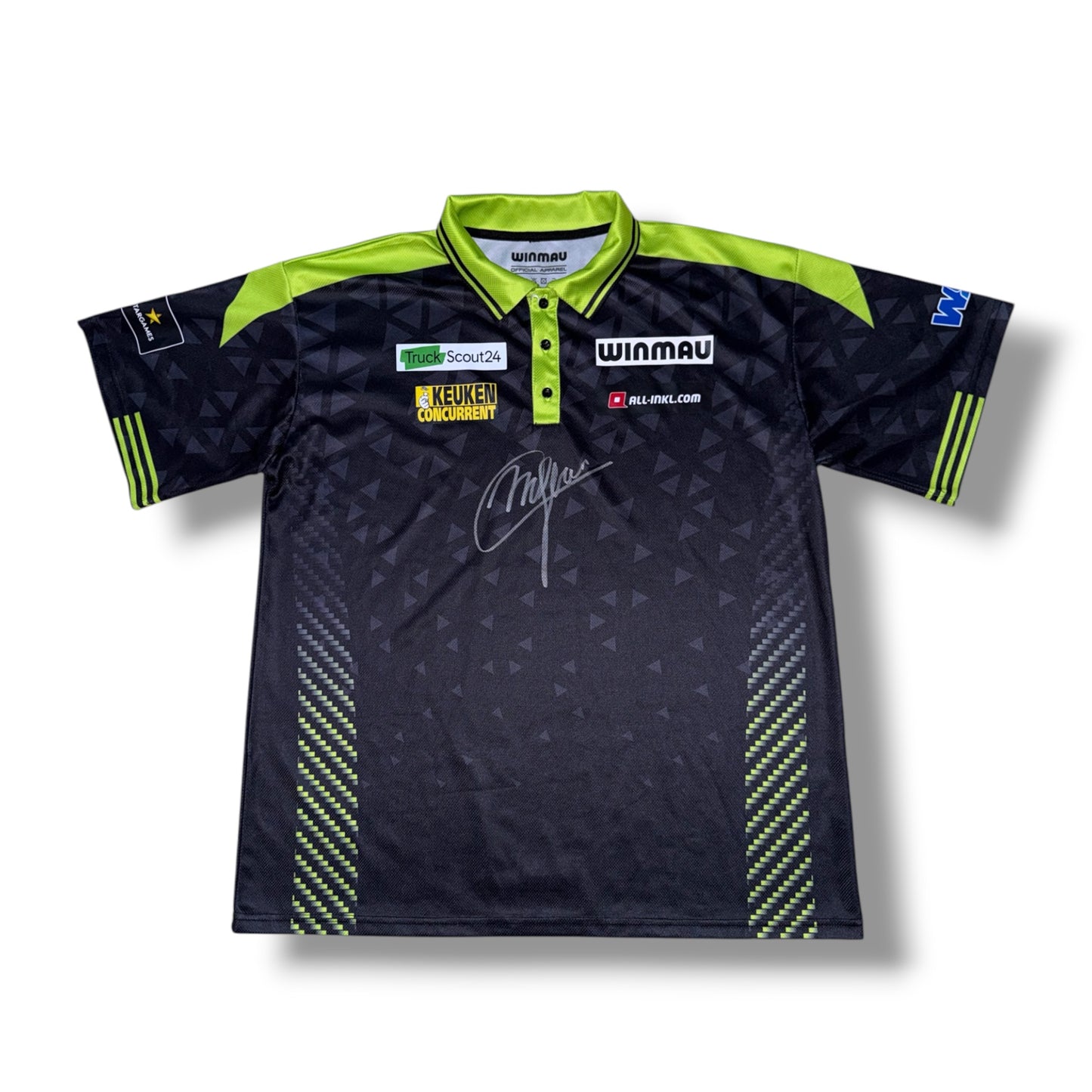 Michael Van Gerwen MATCH WORN Signed 2025 European Championship Shirt
