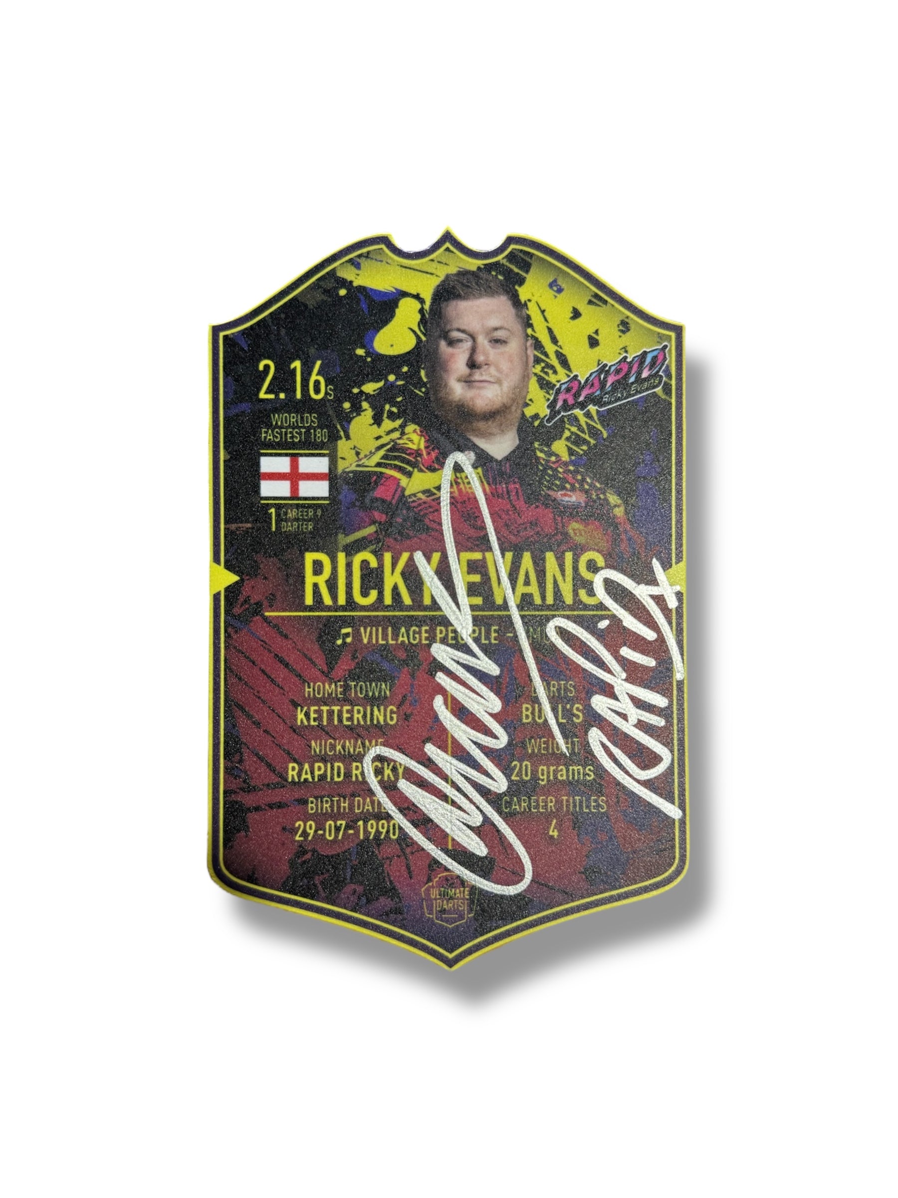 ‘RAPID’ Ricky Evans Signed Ultimate Darts Card #2 – Sportabilia