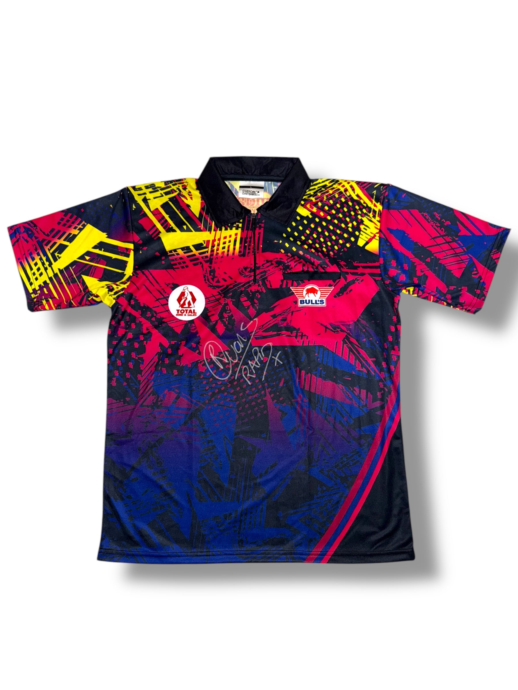 ‘Rapid’ Ricky Evans Front Signed Darts Shirt – Sportabilia