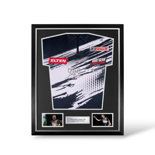 Gian Van Veen Signed Official 2026 Darts Shirt- Deluxe Framed