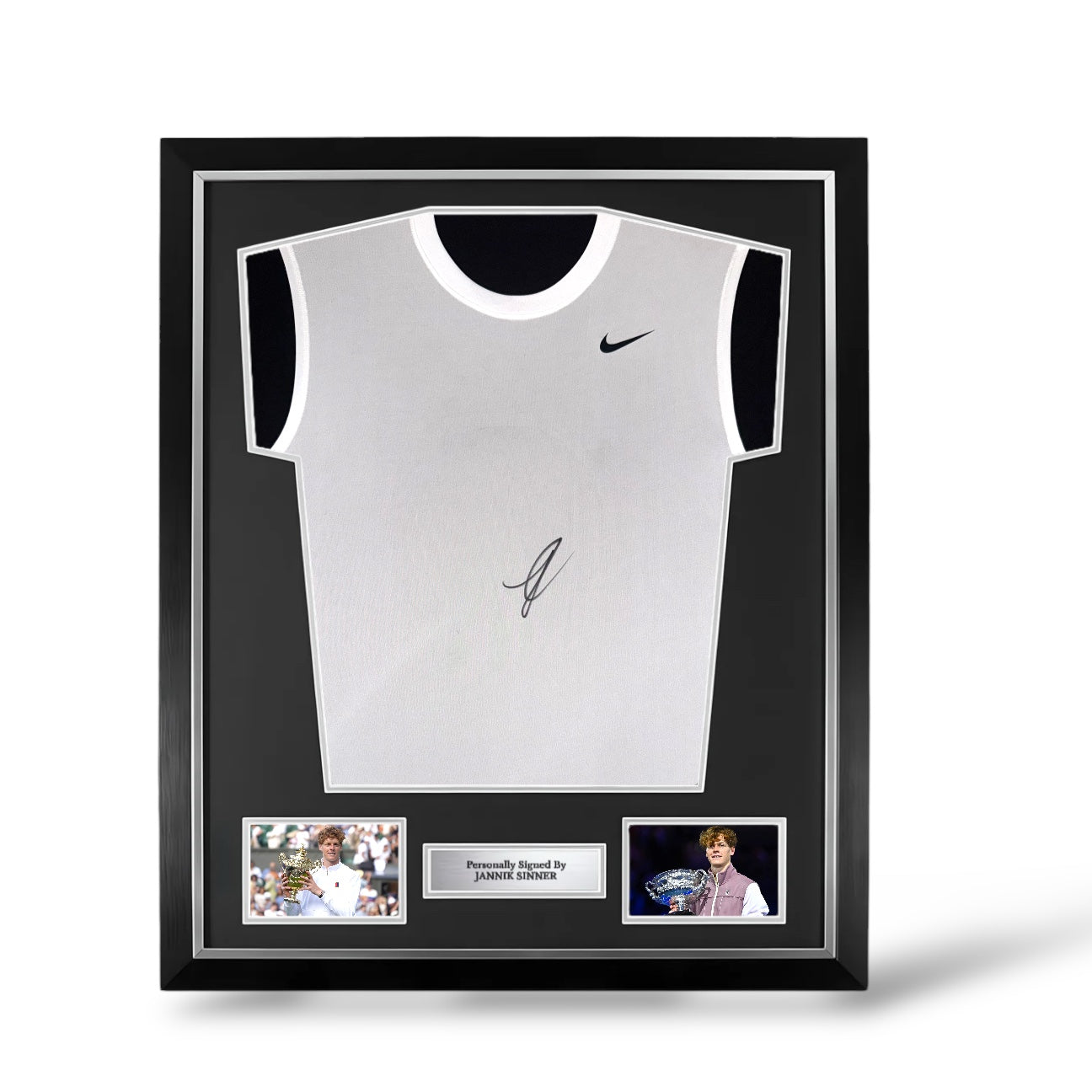 Jannik Sinner Signed Nike Tennis Tank Top- Deluxe Framed