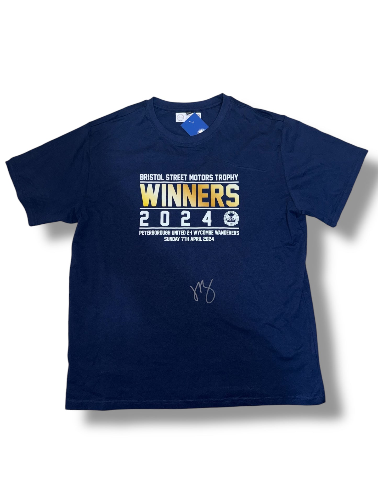 Harrison Burrows Signed Peterborough United Wembley Winners 2024 T Shirt