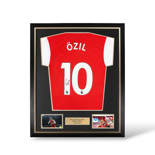 Mesut Ozil Signed Arsenal 2019/20 Home Shirt- Deluxe Framed