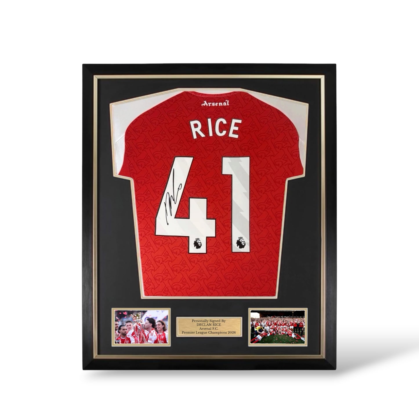 Declan Rice Signed Arsenal 2025/26 Home Shirt- Deluxe Framed