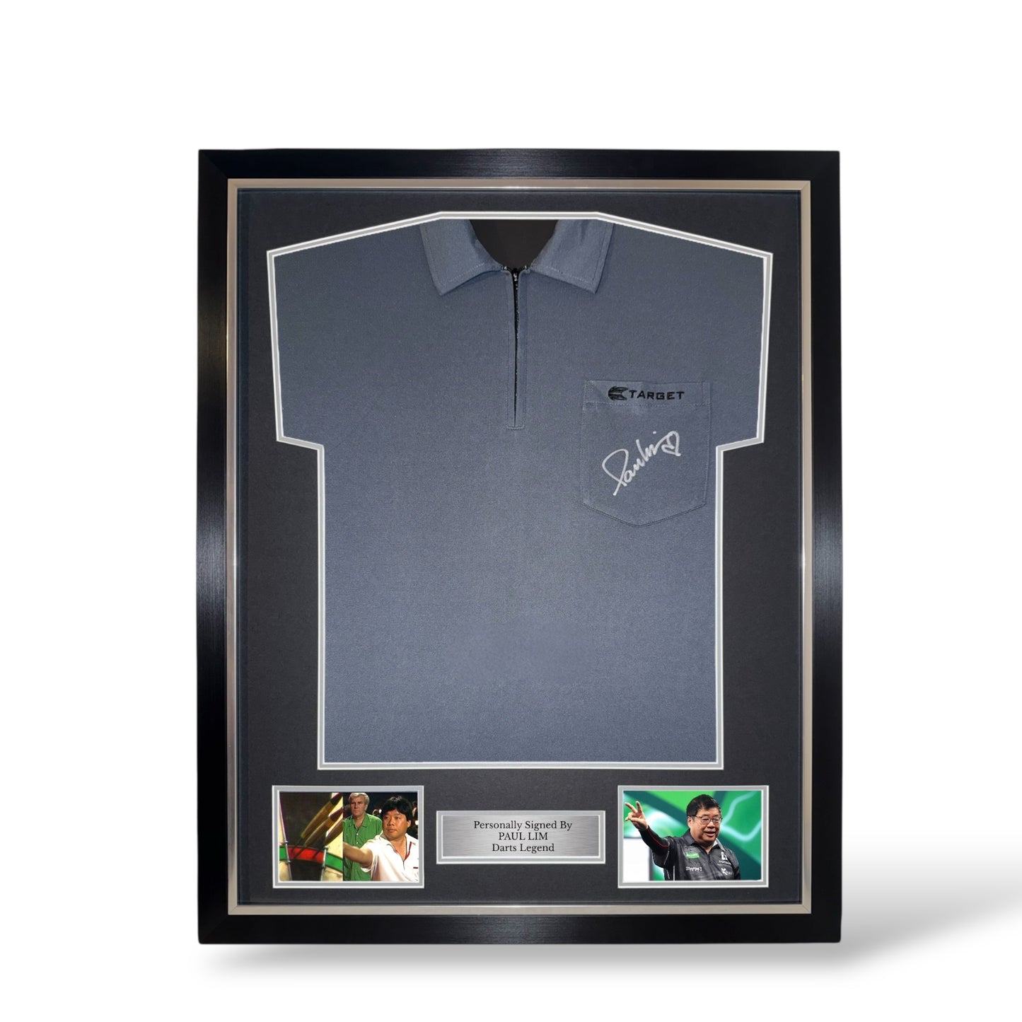 Paul Lim Signed Official Target Darts Shirt- Deluxe Framed