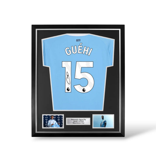 Marc Guehi Signed Manchester City 2025/26 Home Shirt- Deluxe Framed