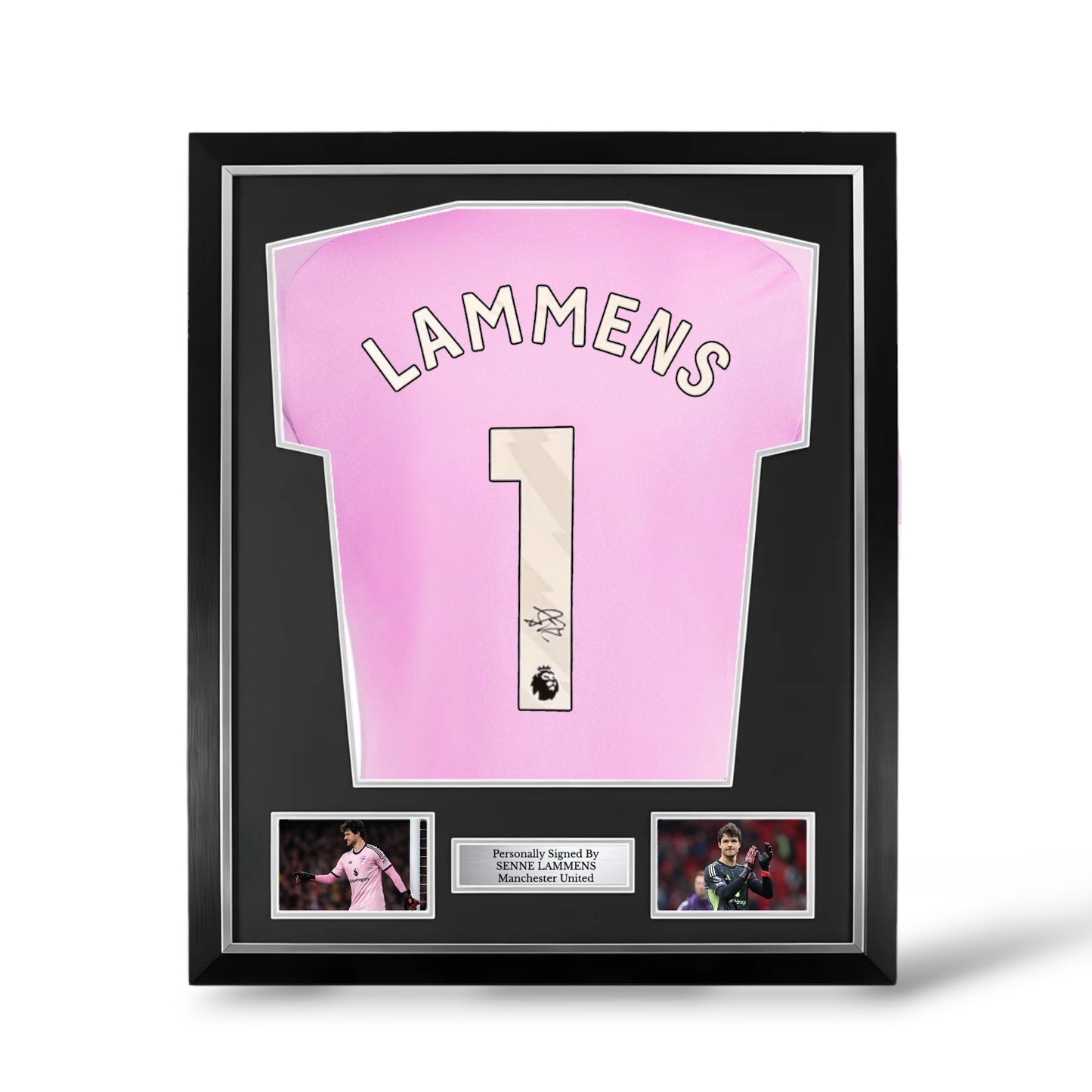 Senne Lammens Signed Manchester United 2026/27 GK Away Shirt- Deluxe Framed