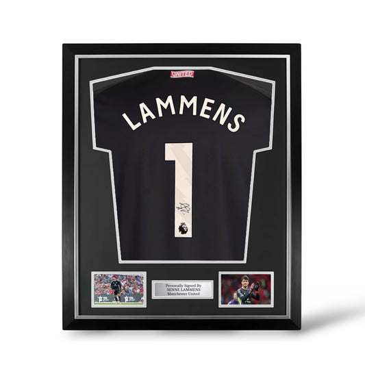Senne Lammens Signed Manchester United 2026/27 GK Home Shirt- Deluxe Framed