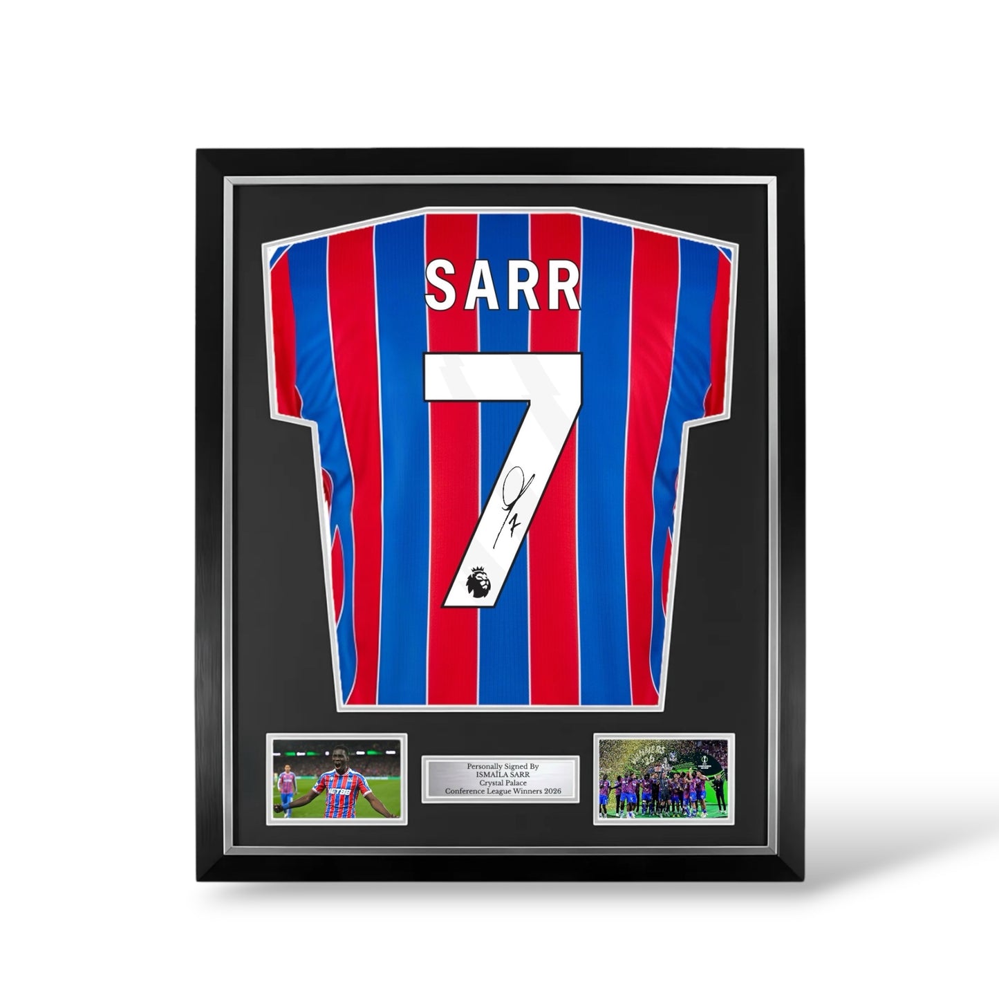 Ismaila Sarr Signed Crystal Palace 2025/26 Home Shirt- Deluxe Framed