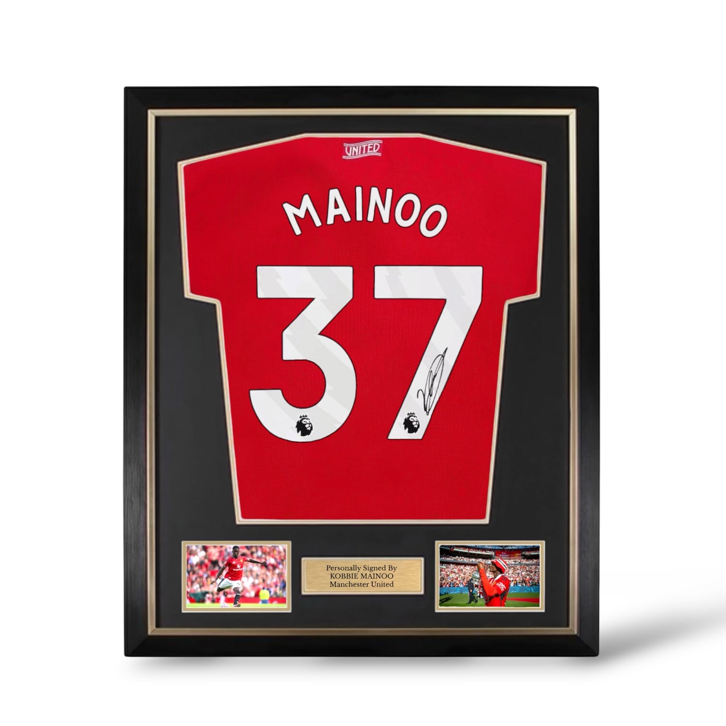 Kobbie Mainoo Signed Manchester United 2026/27 Home Shirt- Deluxe Framed