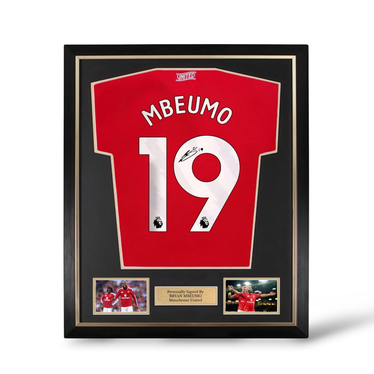 Bryan Mbeumo Signed Manchester United 2026/27 Home Shirt- Deluxe Framed