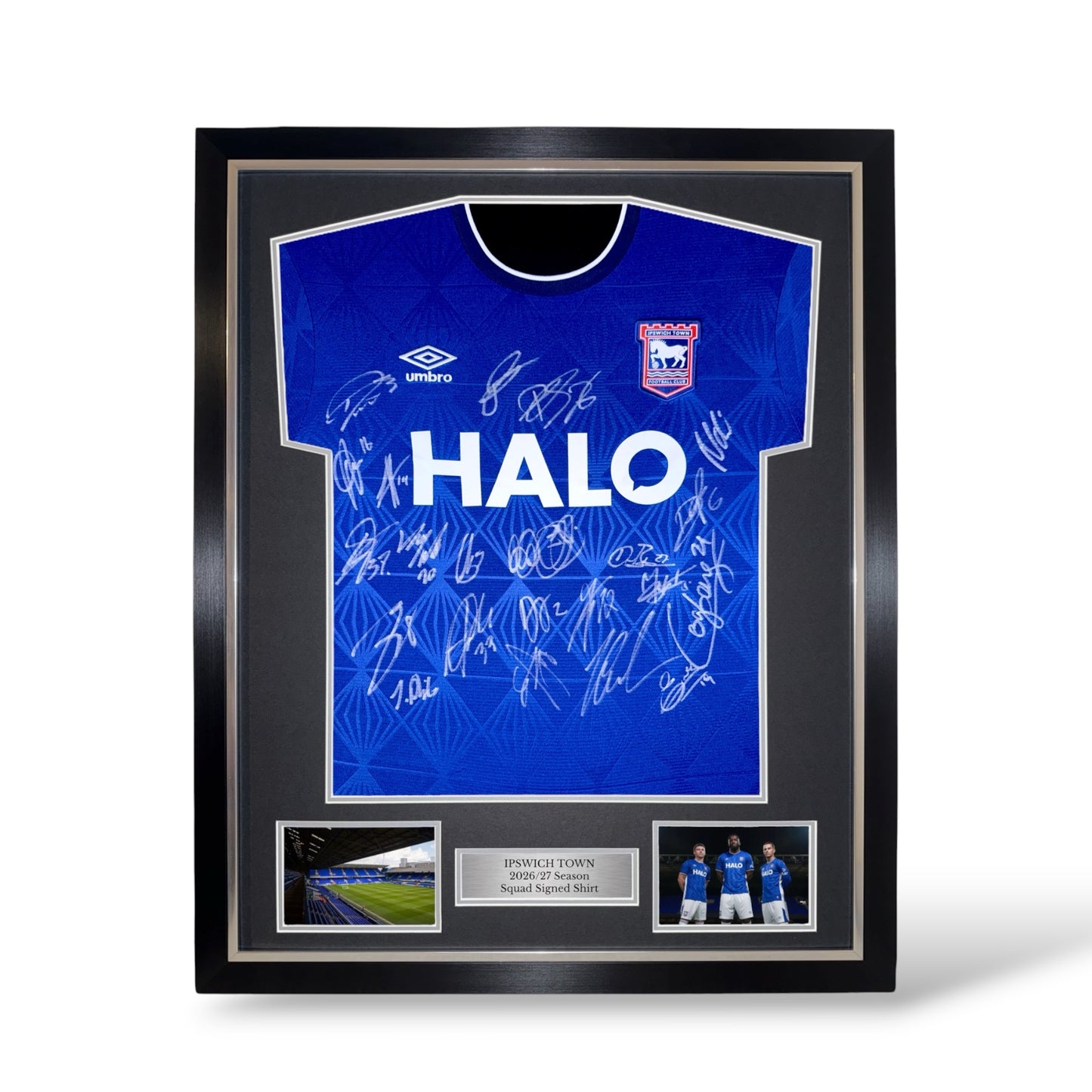 Ipswich Town Squad Signed 2026/27 Season Home Shirt- Deluxe Framed