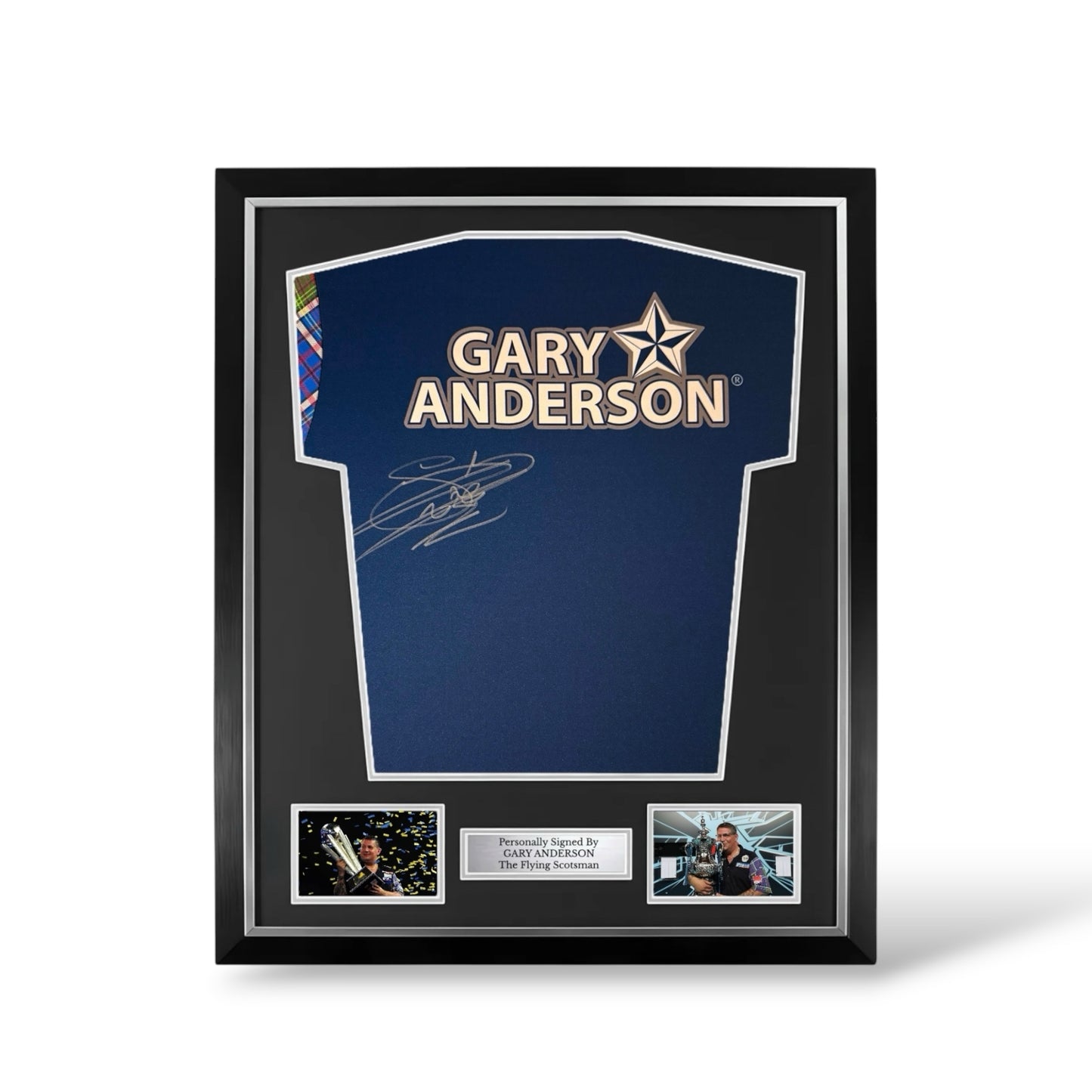 Gary Anderson Signed Darts Shirt- Deluxe Framed