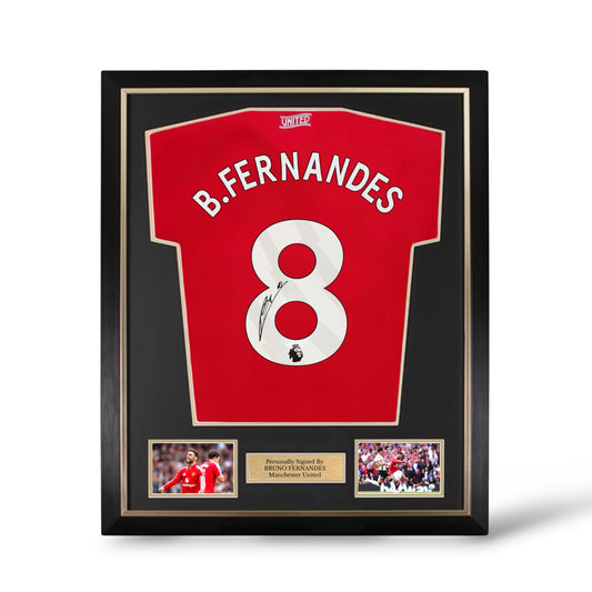 Bruno Fernandes Signed Manchester United 2026/27 Home Shirt- Deluxe Framed