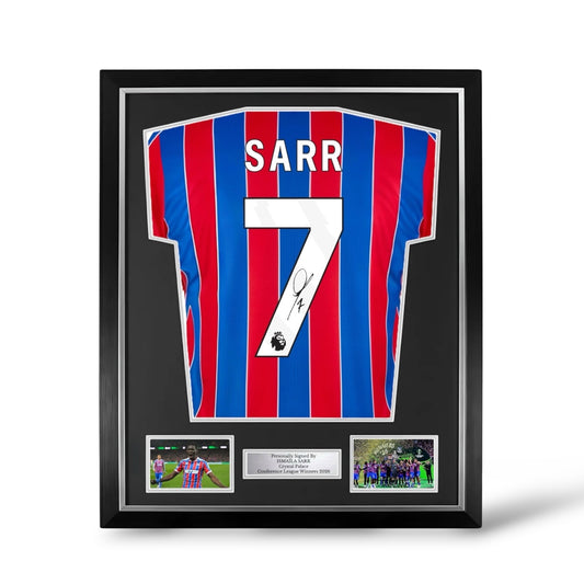 Ismaila Sarr Signed Crystal Palace 2025/26 Home Shirt- Deluxe Framed