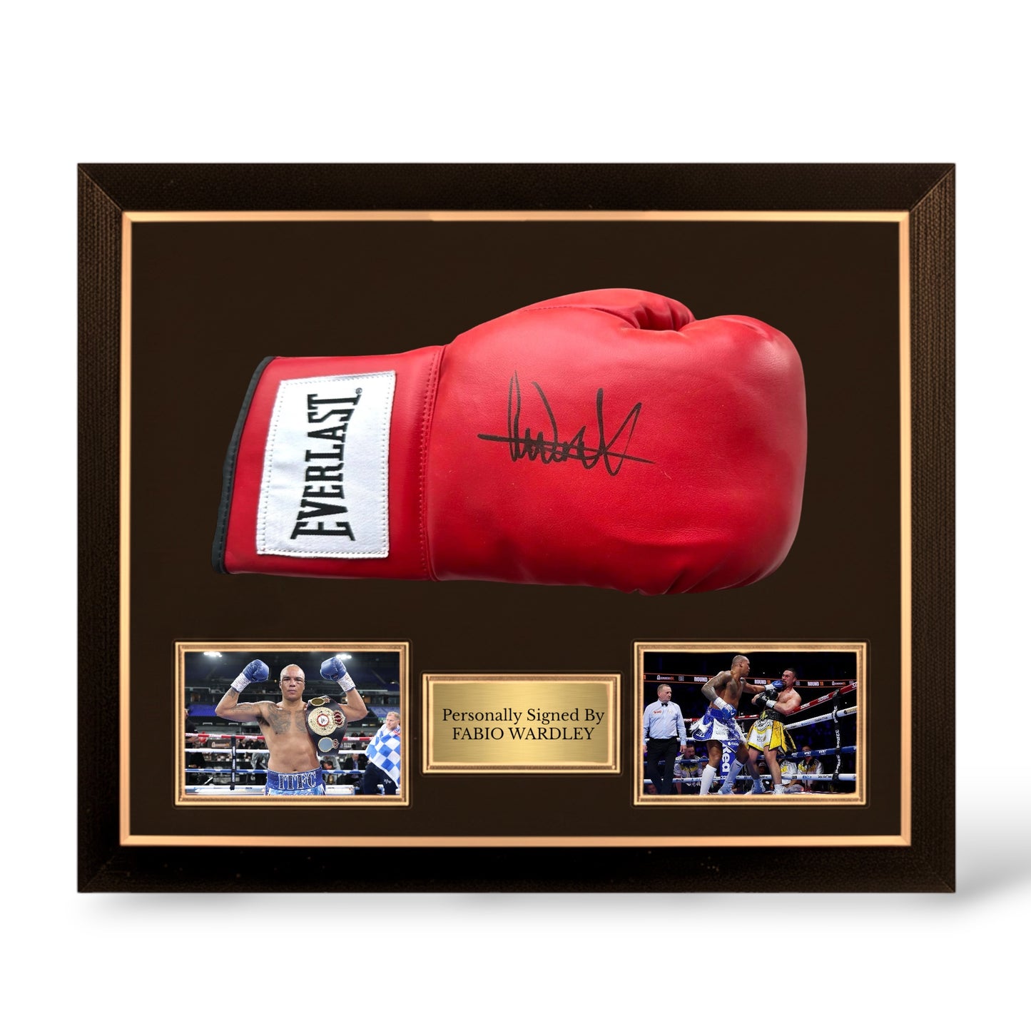 Fabio Wardley Signed Everlast Boxing Glove- Deluxe Dome Framed