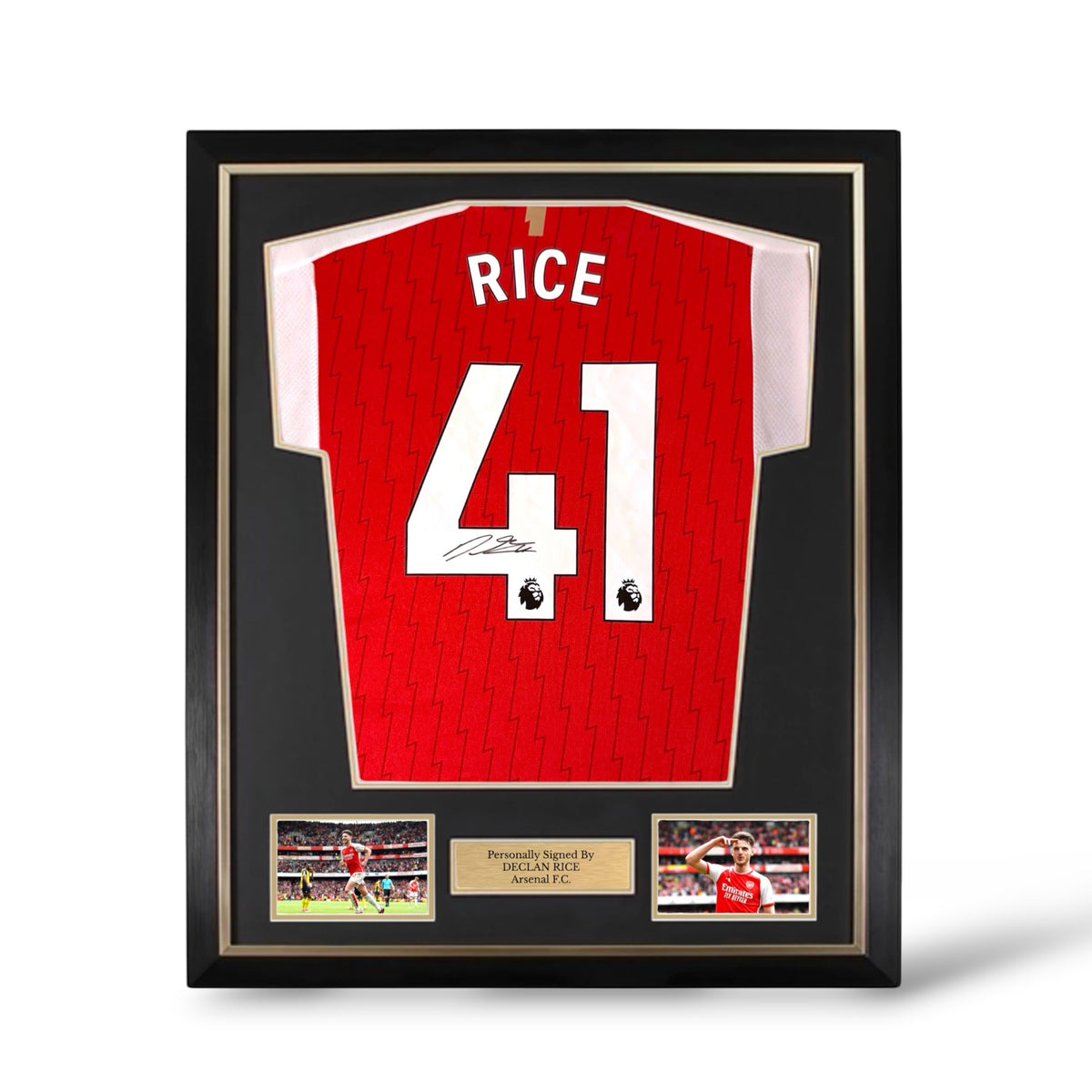 Declan Rice Signed Arsenal 2023/24 Home Shirt- Deluxe Framed