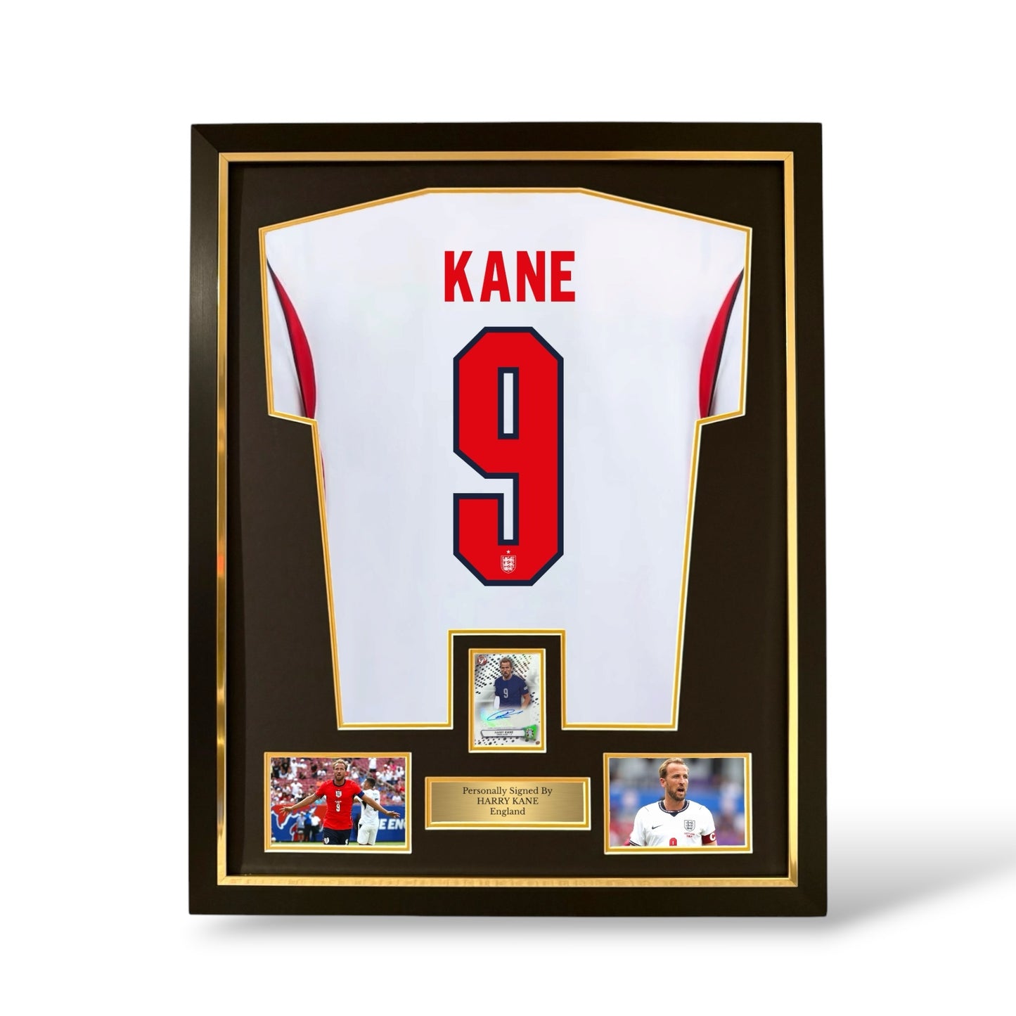 Harry Kane Signed Official Topps Auto Card/ England World Cup 2026 Home Shirt- Deluxe Framed