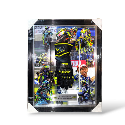 Valentino Rossi Signed Dainese Glove- Deluxe Framed