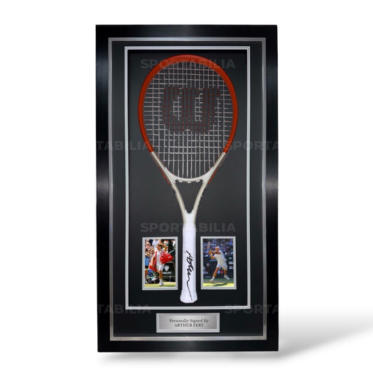 Arthur Fery Signed Wilson Tennis Racket- Deluxe Framed