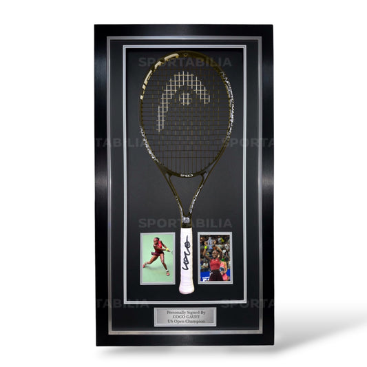 Coco Gauff Signed Head Tennis Racket- Deluxe Framed
