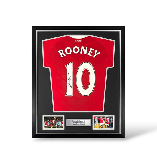Wayne Rooney Signed Manchester United 2010/11 Home Shirt- Deluxe Framed