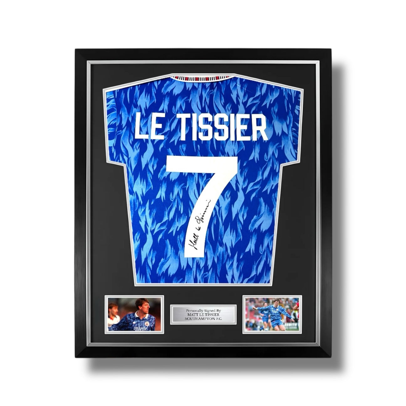 Matt Le Tissier Signed Southampton 1992/1993 Away Shirt- Deluxe Framed