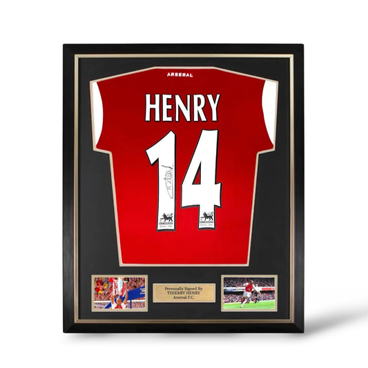 Thierry Henry Signed Arsenal Home Shirt- Deluxe Framed