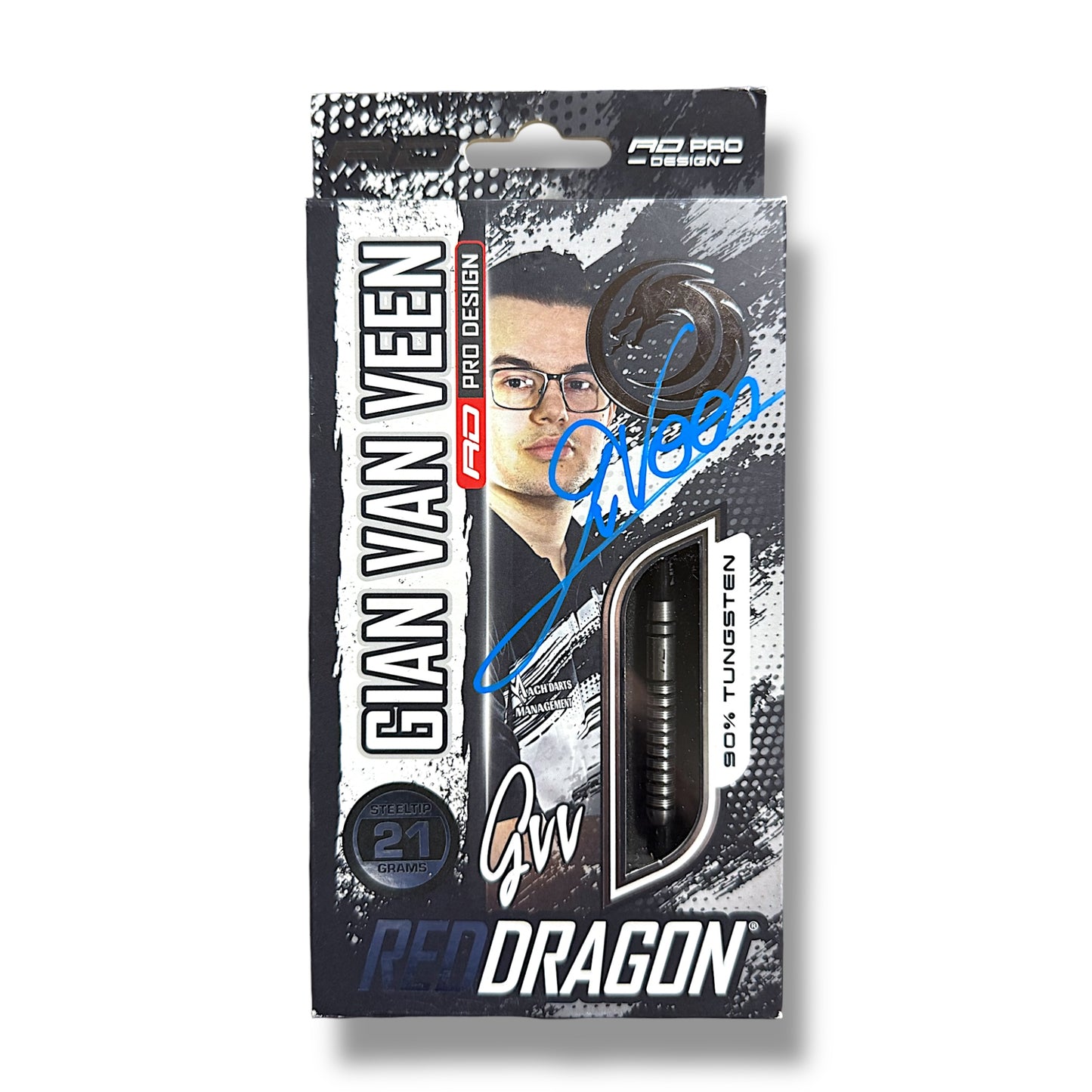 Gian Van Veen signed darts set