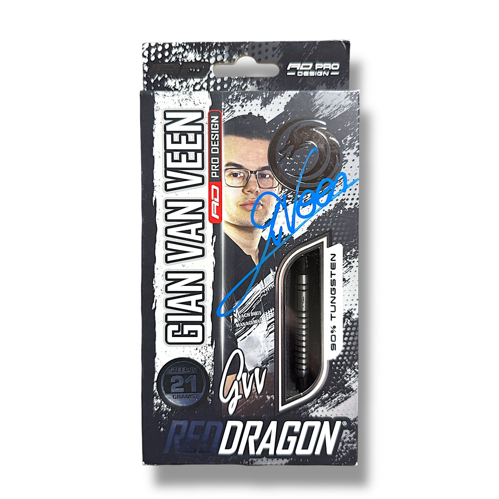 Gian Van Veen signed darts set