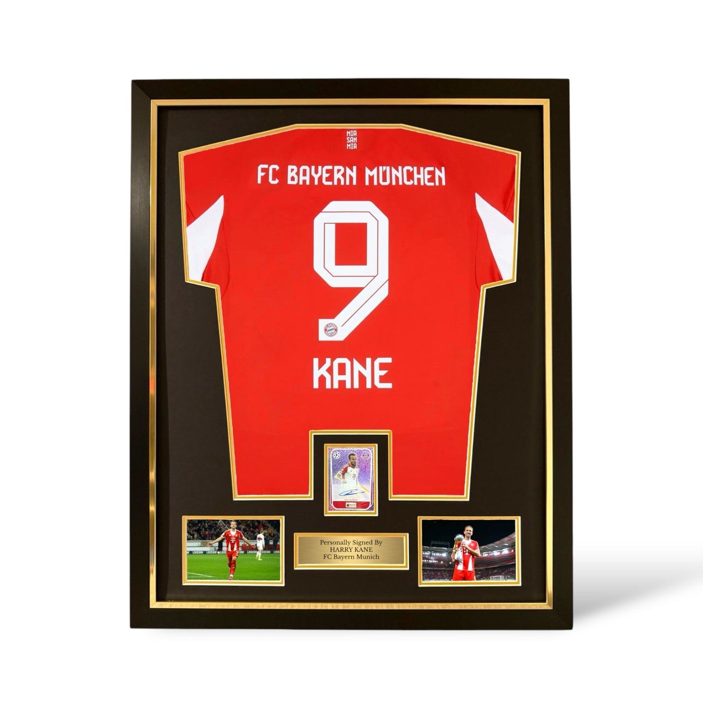 Harry Kane Signed Official Topps Auto Card/ Bayern Munich 2025/26 Home Shirt- Deluxe Framed