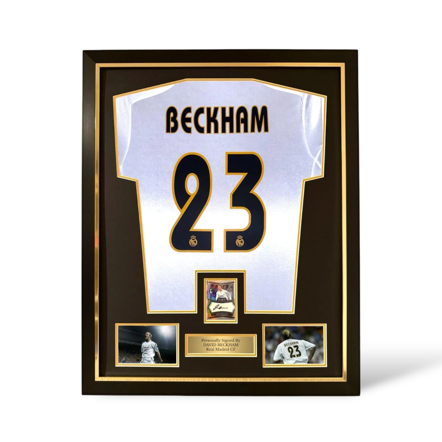 David Beckham Signed Panini Select Auto Card/ Real Madrid 2003/04 Shirt- Deluxe Framed