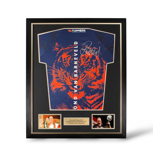 Raymond Van Barneveld Signed Official Target RVB Darts Shirt- Deluxe Framed