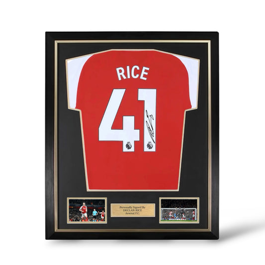 Declan Rice Signed Arsenal 2024/25 Home Shirt- Deluxe Framed