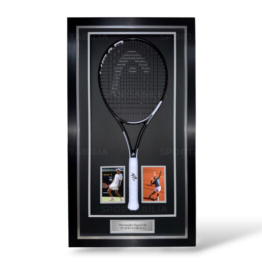 Flavio Cobolli Signed Head Speed Tennis Racket- Deluxe Framed