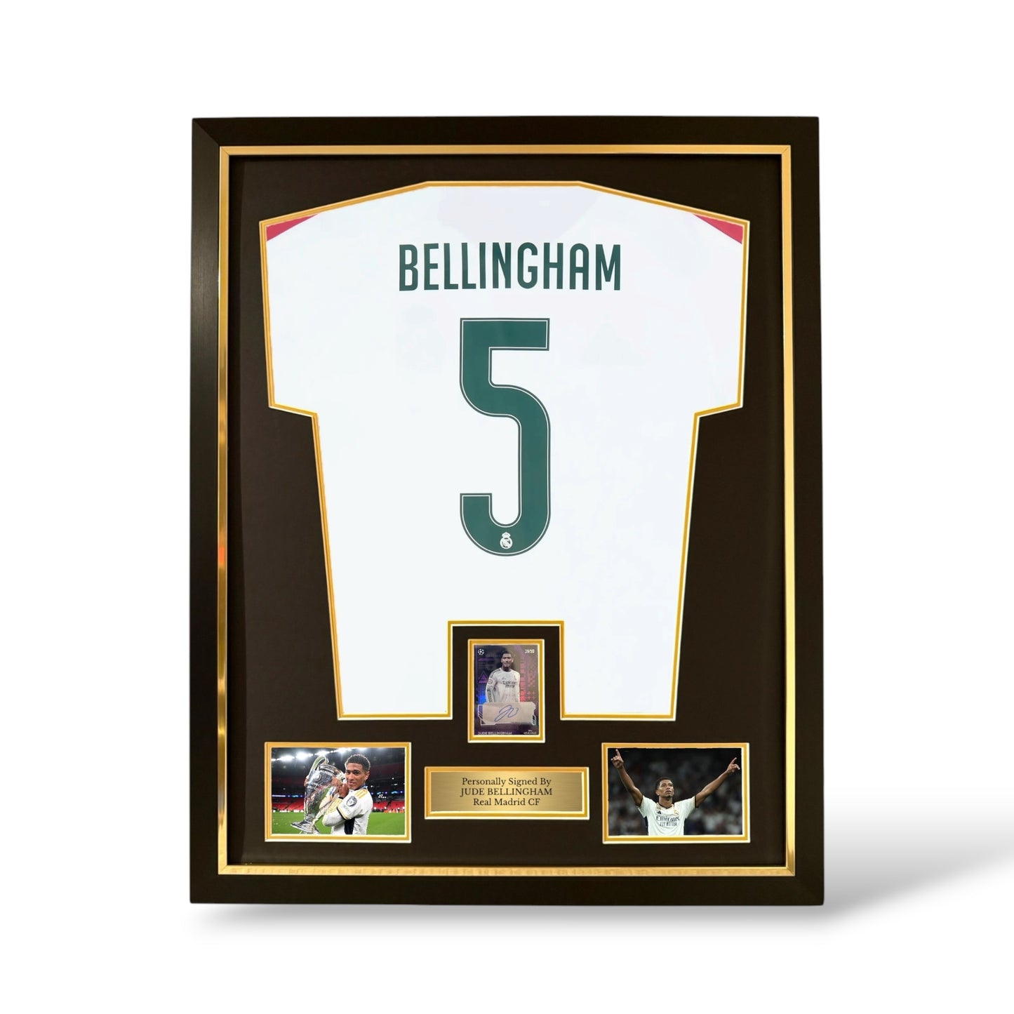 Jude Bellingham Signed Official Topps 39/50 Auto Card/ Real Madrid 2026/27 Home Shirt- Deluxe Framed