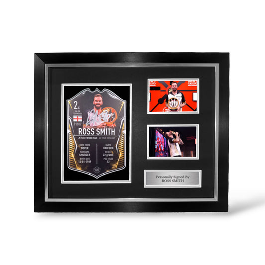 Ross Smith Signed Ultimate Darts Card- Deluxe Framed