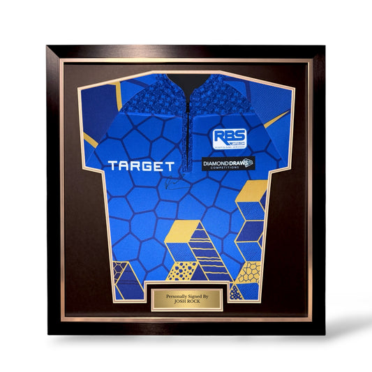 Josh Rock Signed Official Target 2026 Darts Shirt- Simple Deluxe Framed