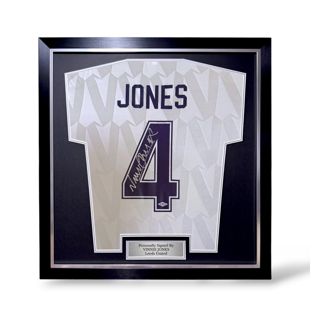 Vinnie Jones Signed Leeds United Shirt- Simple Deluxe Framed